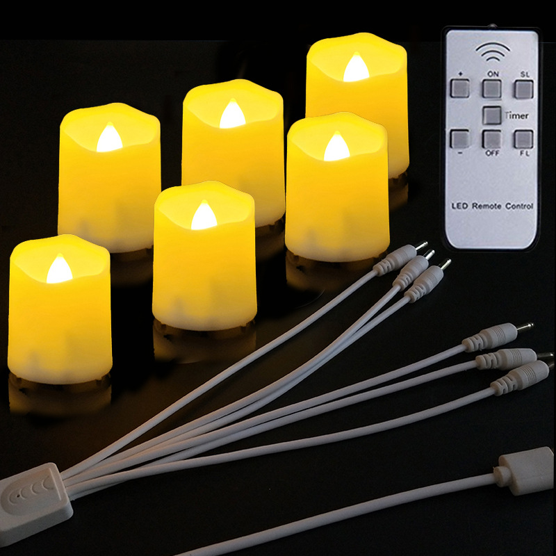 Rechargeable LED Tea Lights with Remote Control