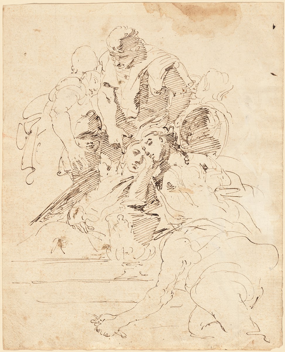 Classical Figures Gathered around an Urn 1724 1729