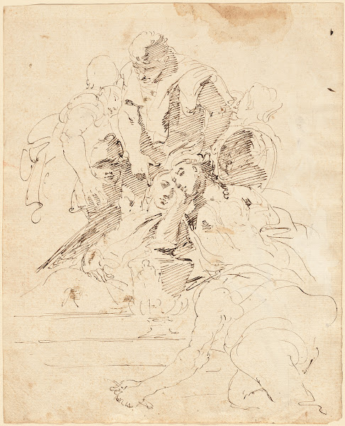 Classical Figures Gathered around an Urn 1724 1729
