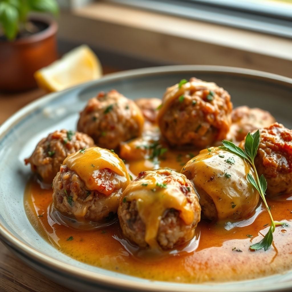 Flavorful Greek Meatballs in Lemon Sauce Recipe Easy Healthy Entree (30-Minute Dinner!) finished