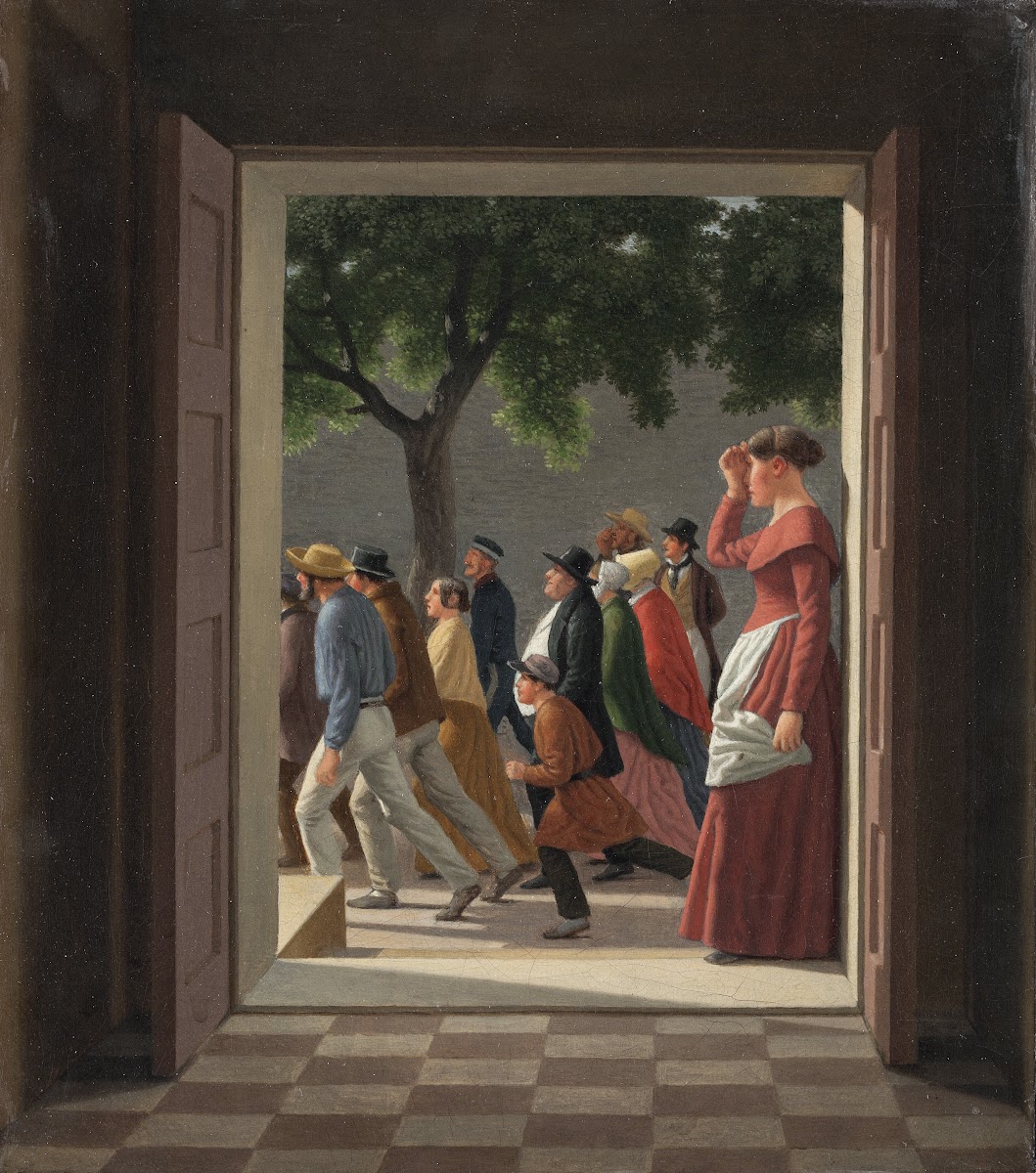 View through a Door to Running Figures 1844  1845