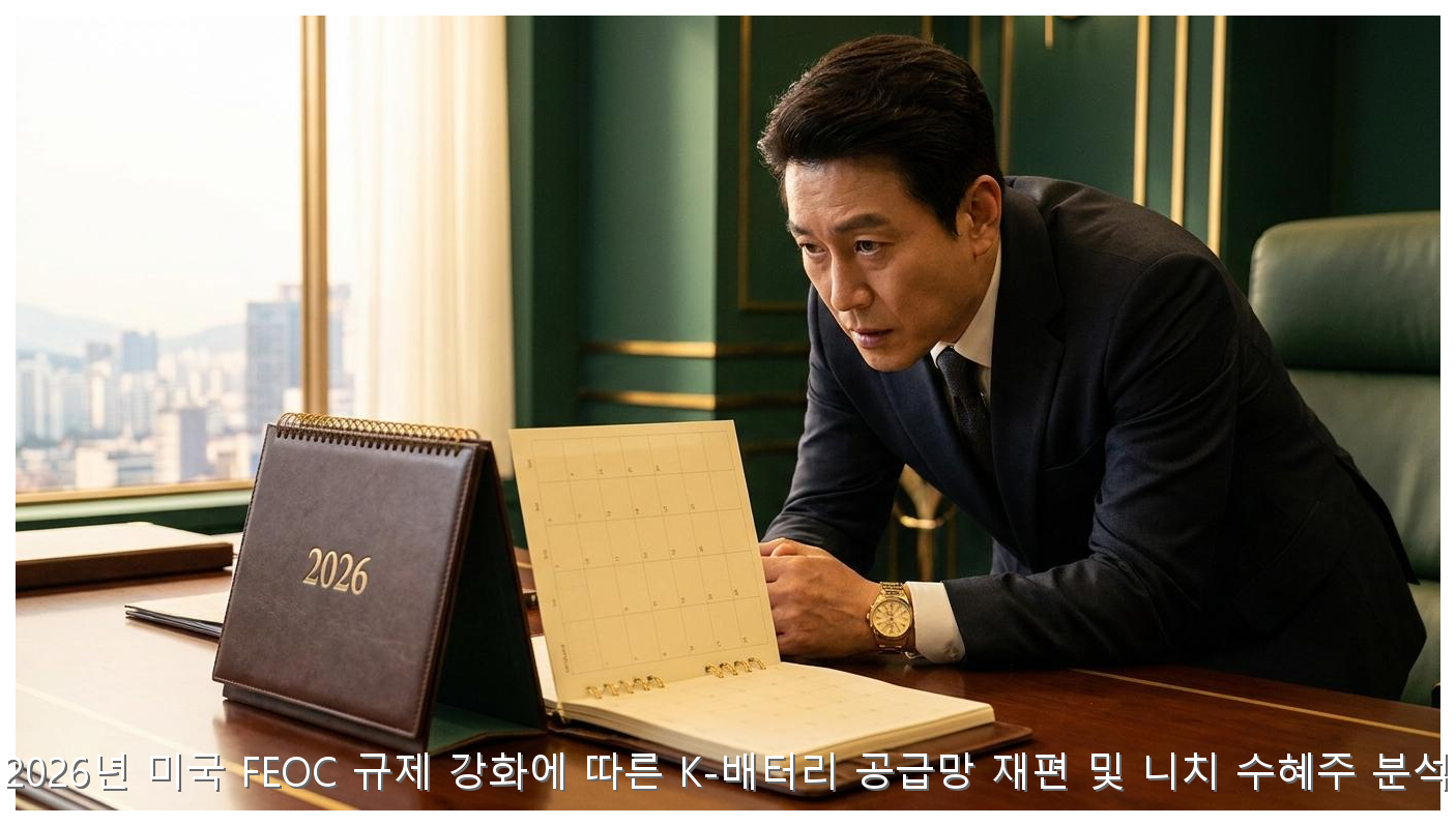 2026년 미국 FEOC 규제 강화에 따른 K-배터리 공급망 재편 및 니치 수혜주 분석 핵심 안내 및 분석 인포그래픽 (2)