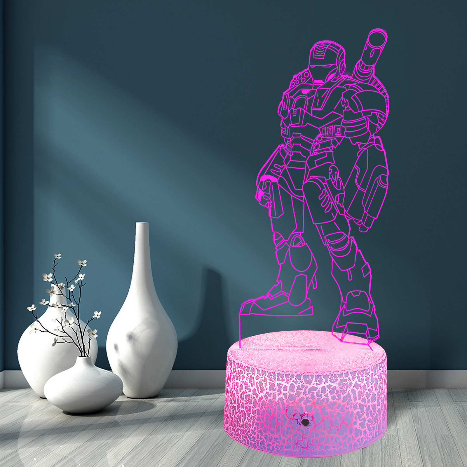 3D-LED-Tischleuchte mit 16 Farben und Fernbedienung