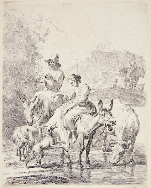 Hyrdinde på et æsel 1655