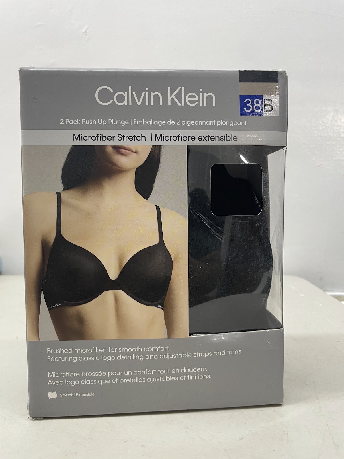 CK Bra 2pack Black Nude 38B #2154
