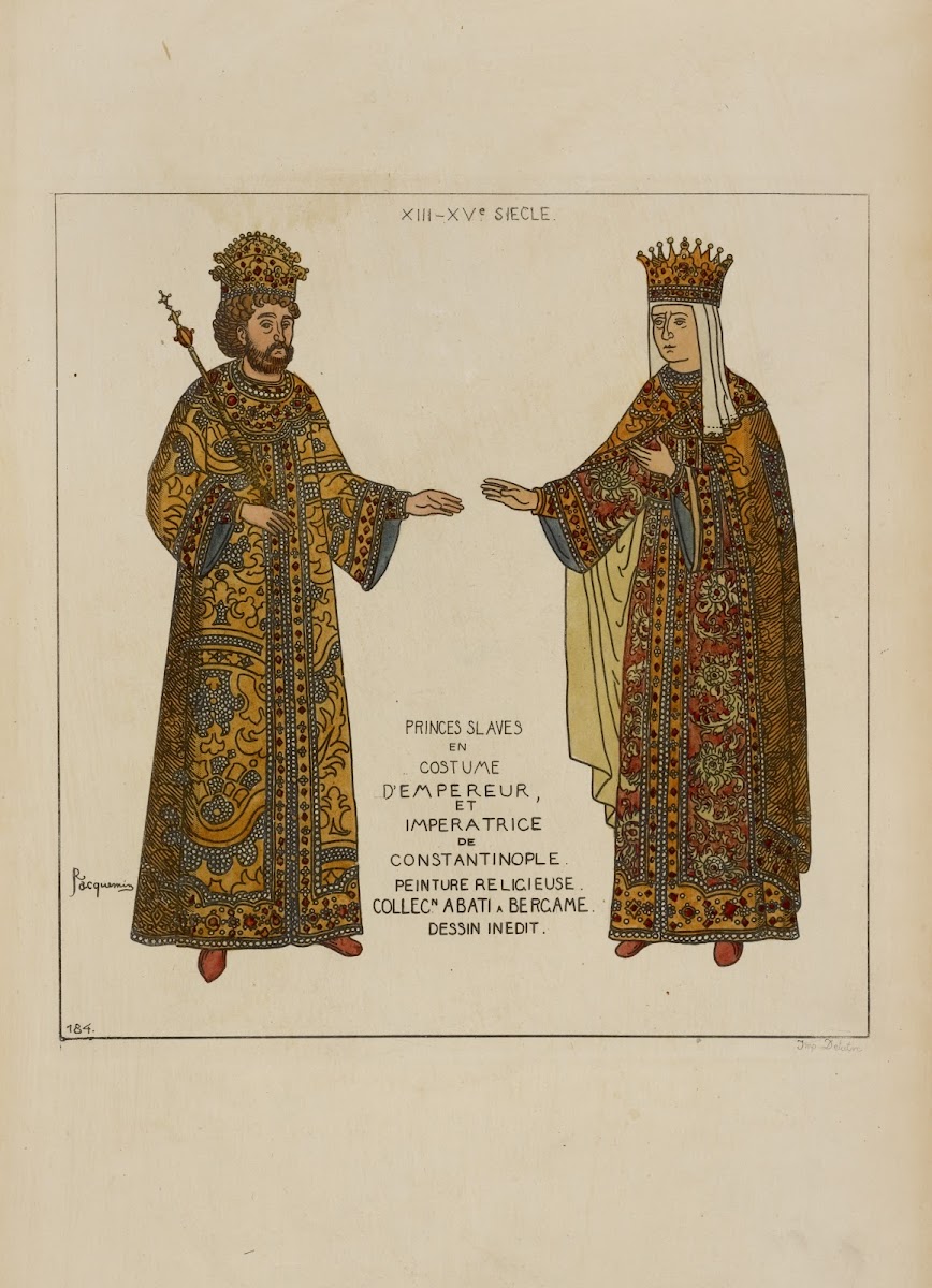 Princes Slaves en costume dempereur et imperatrice de Constantinople 1869