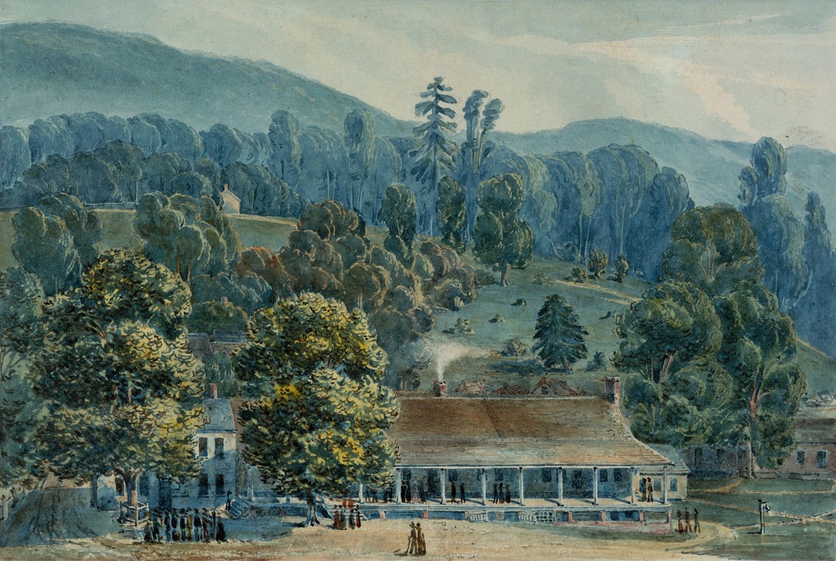 Dining Room And Stage Offices At White Sulphur Springs 1832