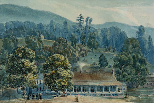 Dining Room And Stage Offices At White Sulphur Springs 1832