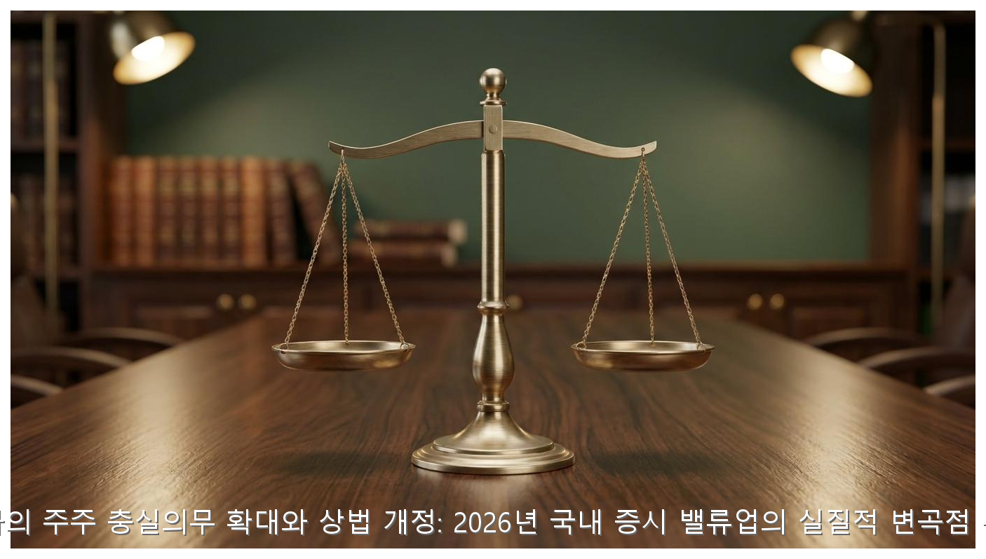이사의 주주 충실의무 확대와 상법 개정: 2026년 국내 증시 밸류업의 실질적 변곡점 분석 핵심 안내 및 분석 인포그래픽 (5)