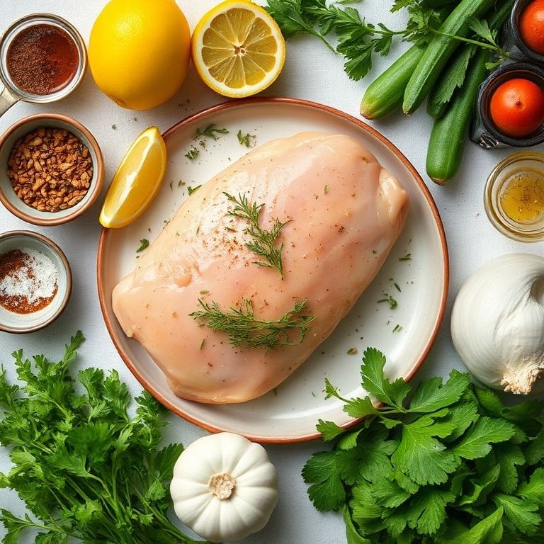 Ingredients for Irresistibly Tender Lebanese Chicken with Zesty Garlic Lemon - Quick & Homemade