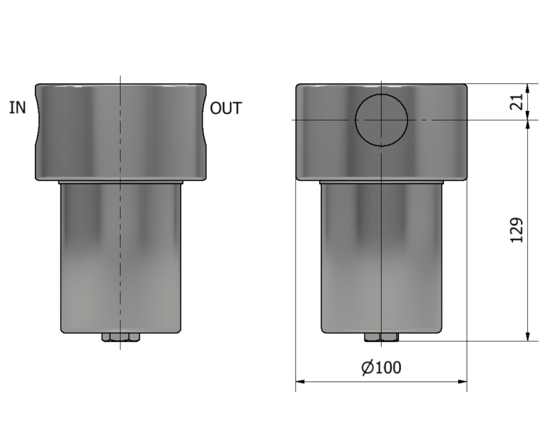 PHF CS2 F10 Filter in AISI 316L - Stainless Steel Filters by Southern CGS