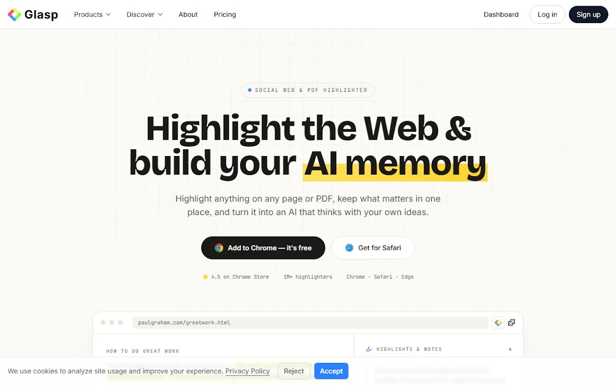 Captura de Personalized AI Summary by Glasp
