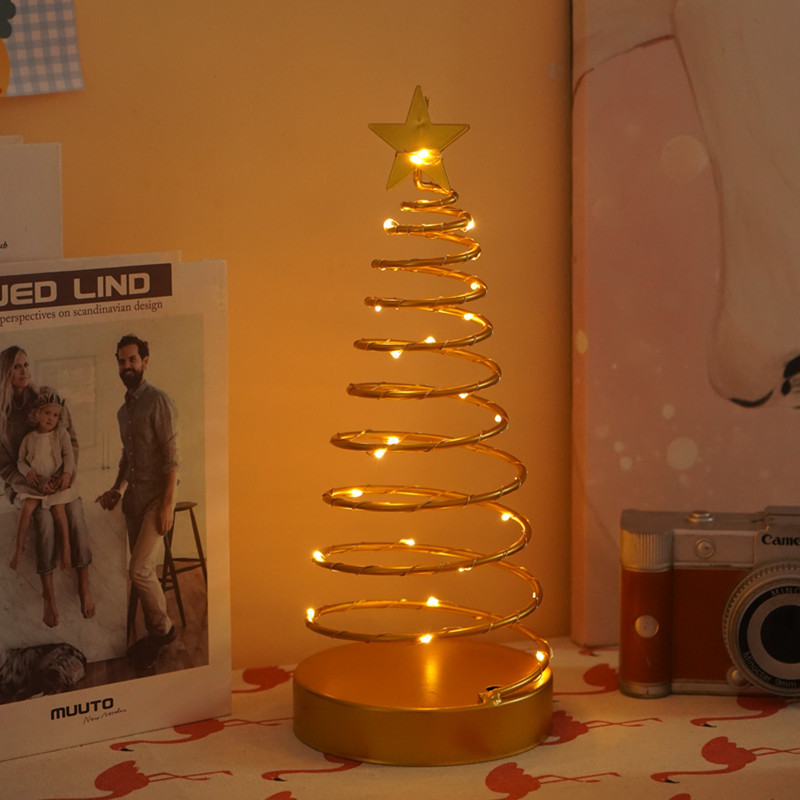 LED-Kristallbaum-Licht mit Metallsockel, USB und Batterie