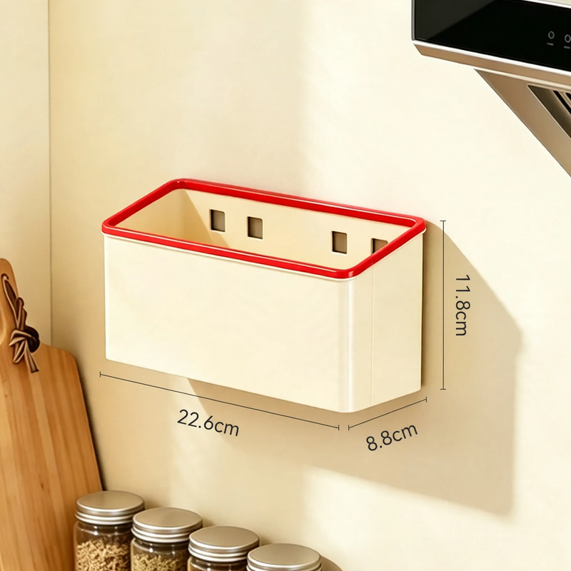Magnetic kitchen storage box for the refrigerator door