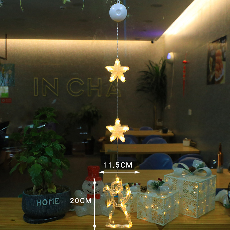 LED-Weihnachts-Lichterkette mit Saugnapf