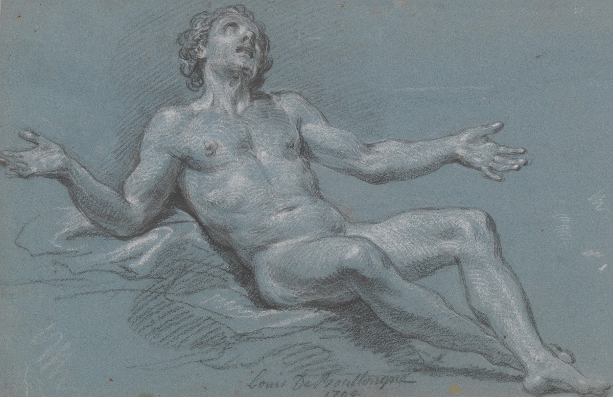 Seated Male Nude 1704