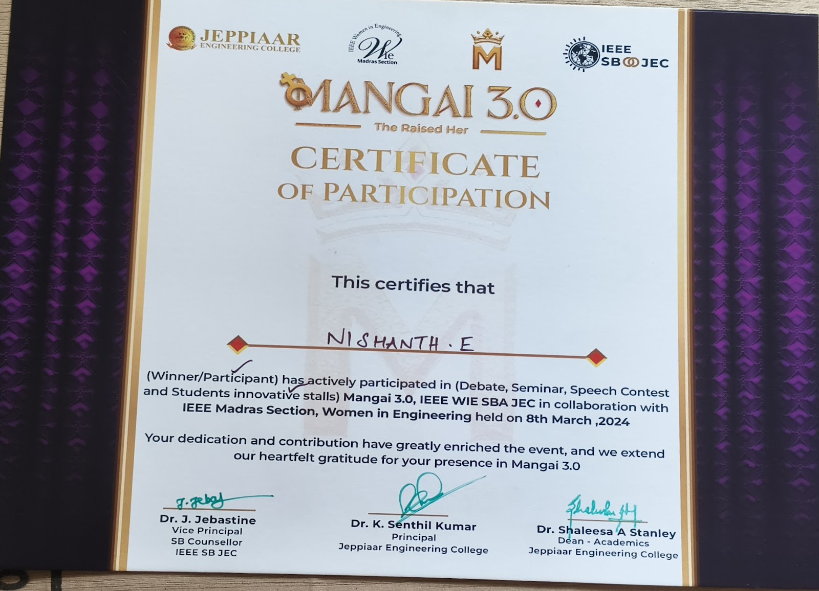 Certificate 20