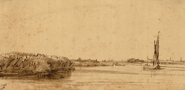 A Sailing Boat on a Wide Expanse of Water 1650
