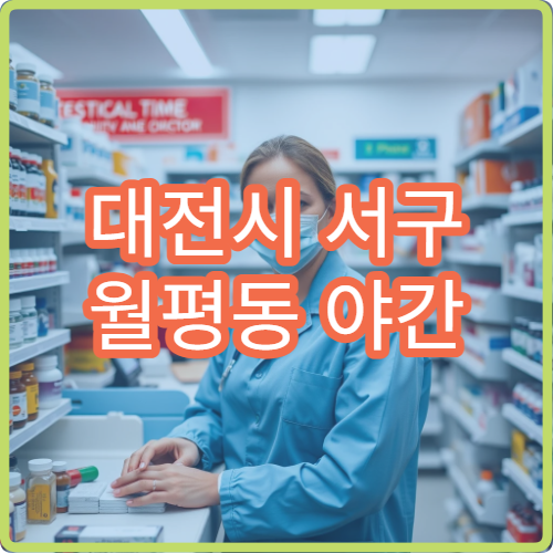 대전시 서구 월평동 야간 영업 문여는 약국 야간 복약 가능 정보