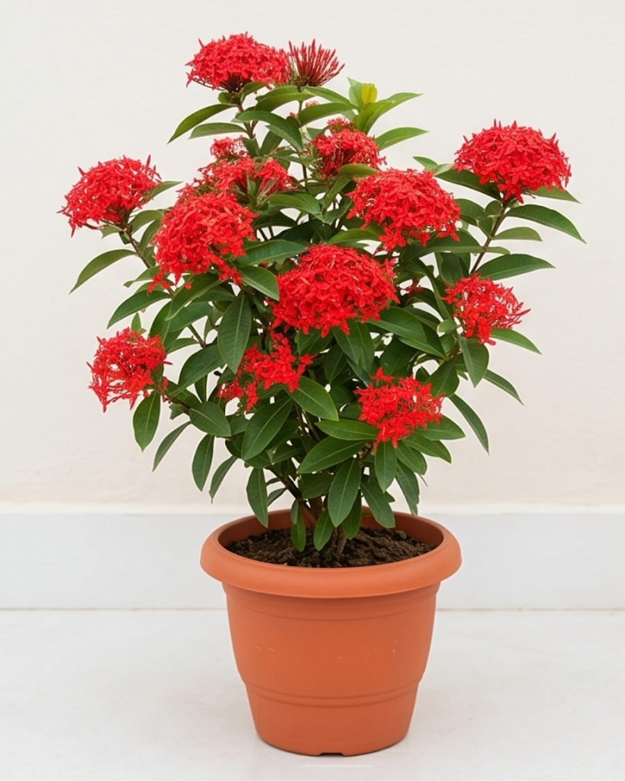 Ixora Red Plant — view 5