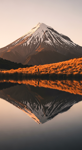 Mountain Reflection Lake Taranaki