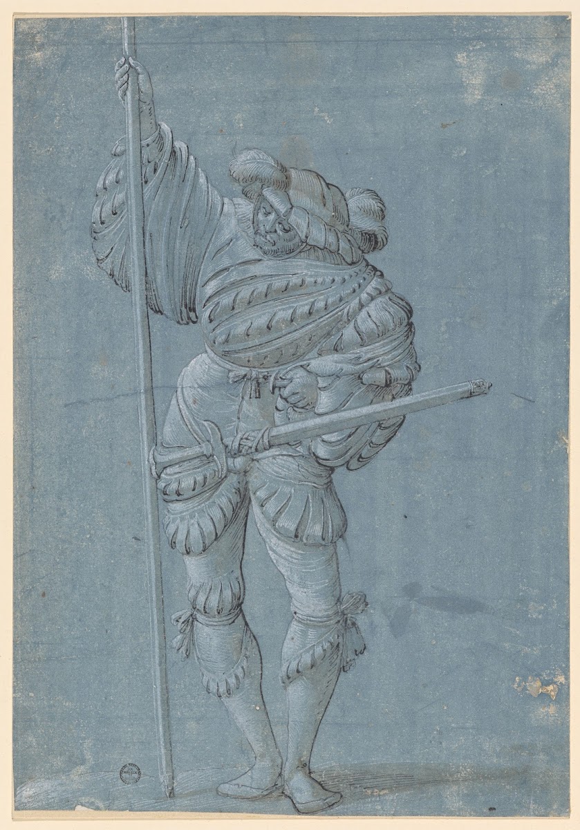 Standing warrior with a spear