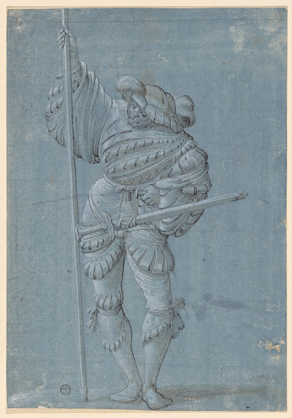 Standing warrior with a spear
