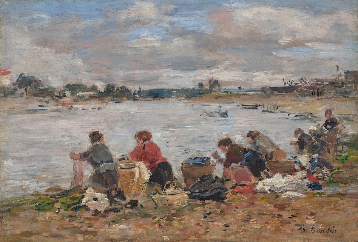 Laveuses au bord de la Touques circa 1894 1897