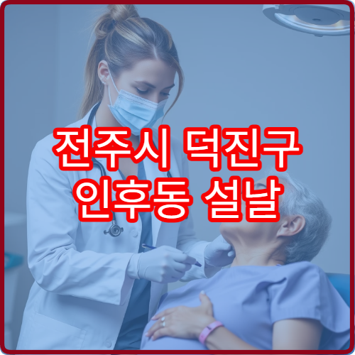전주시 덕진구 인후동 설날 연휴 내과 진료 병원 위치와 시간표