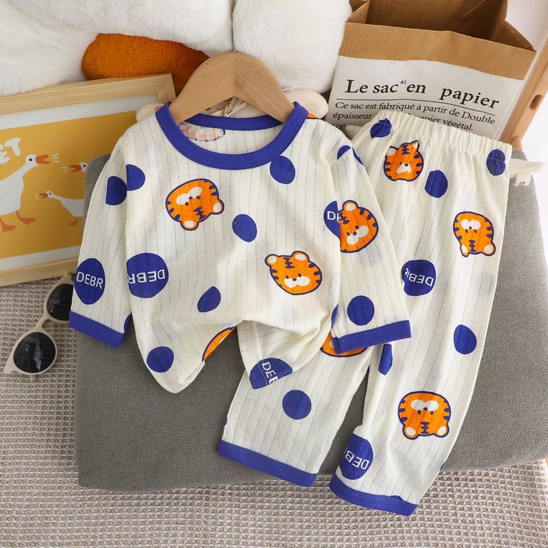 Children's Pajama Set, Cotton, 3/4 Sleeves, Summer
