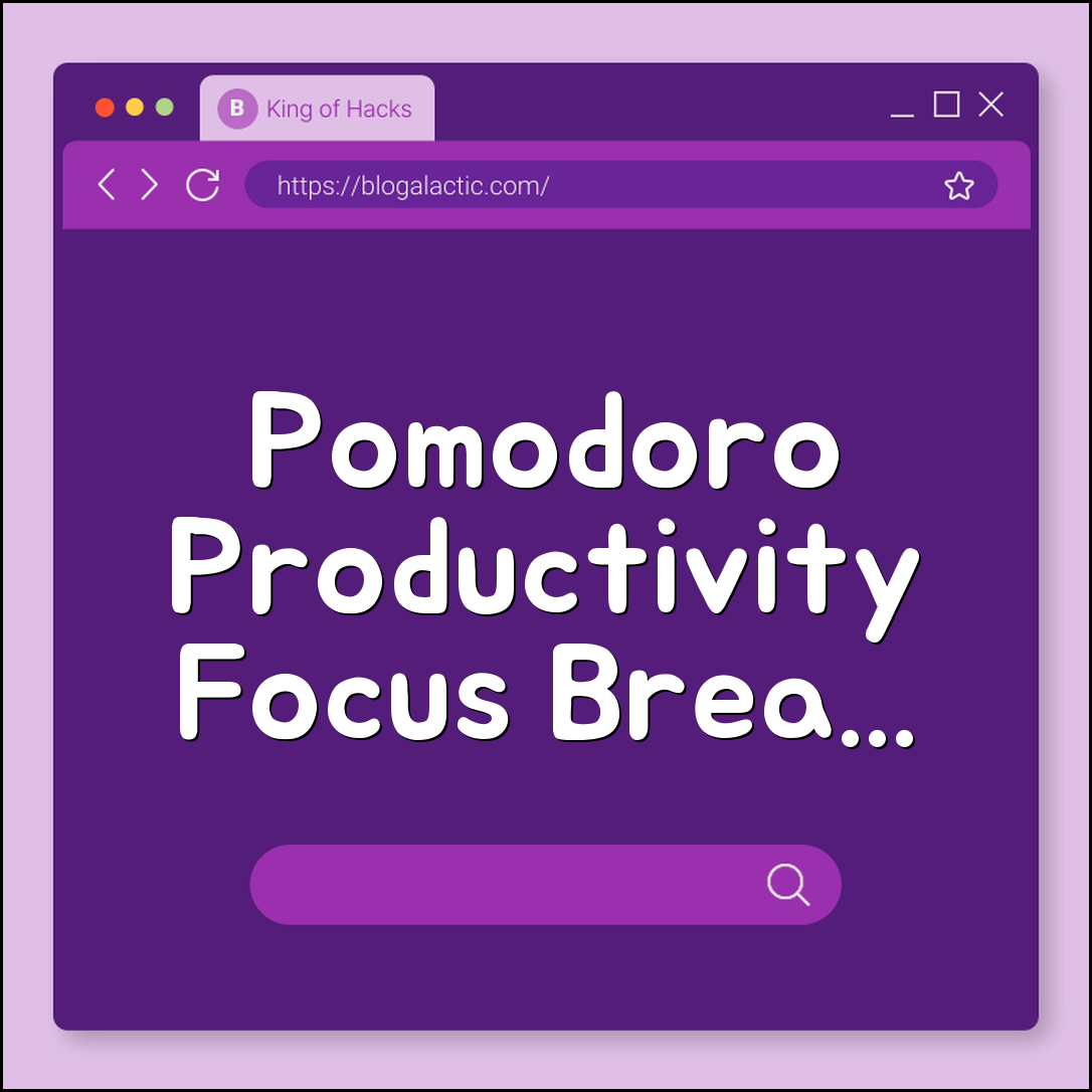 Pomodoro technique productivity tips (focus, breaks, rhythm)