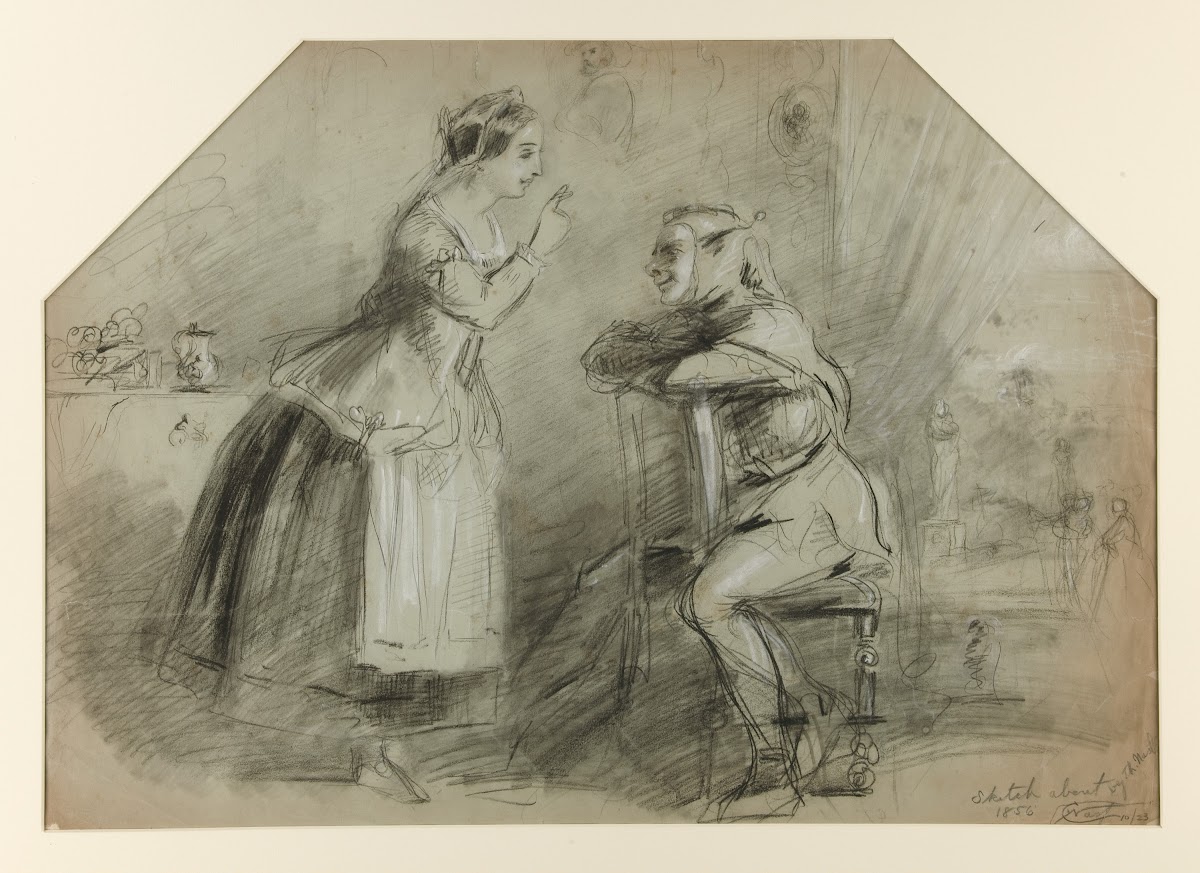 Woman and Jester ca1856