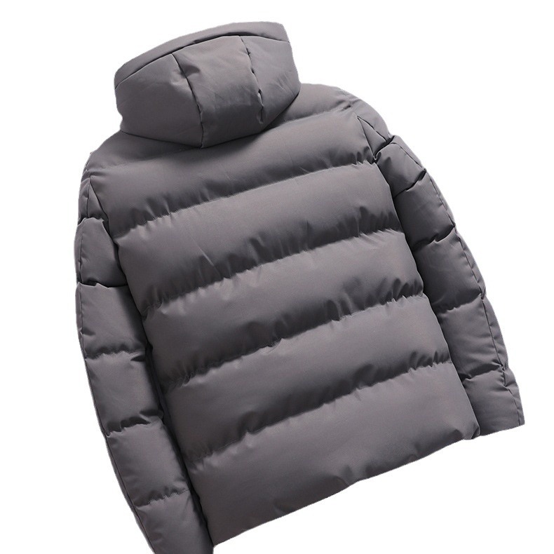 Lined men's winter jacket with hood