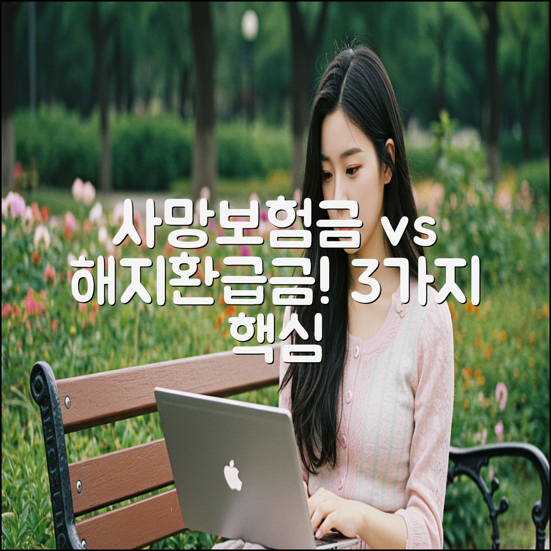 사망보험금 vs 해지환급금, 3가지 핵심 차이!