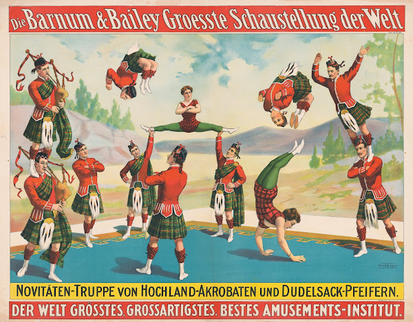 Die Barnum  Bailey groesste schaustellung der welt Novitäten Truppe von Hochland