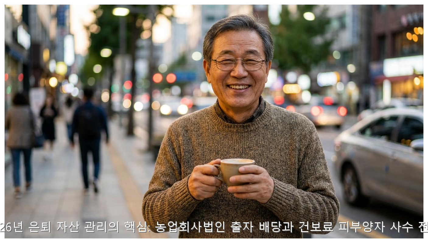 2026년 은퇴 자산 관리의 핵심: 농업회사법인 출자 배당과 건보료 피부양자 사수 전략 핵심 안내 및 분석 인포그래픽 (7)