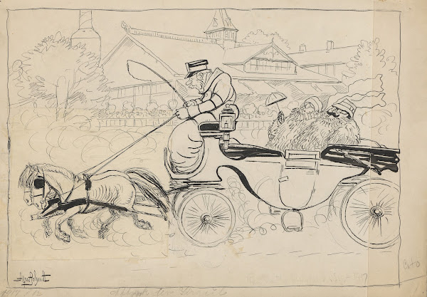 On the Way to the Gallop Race 1917