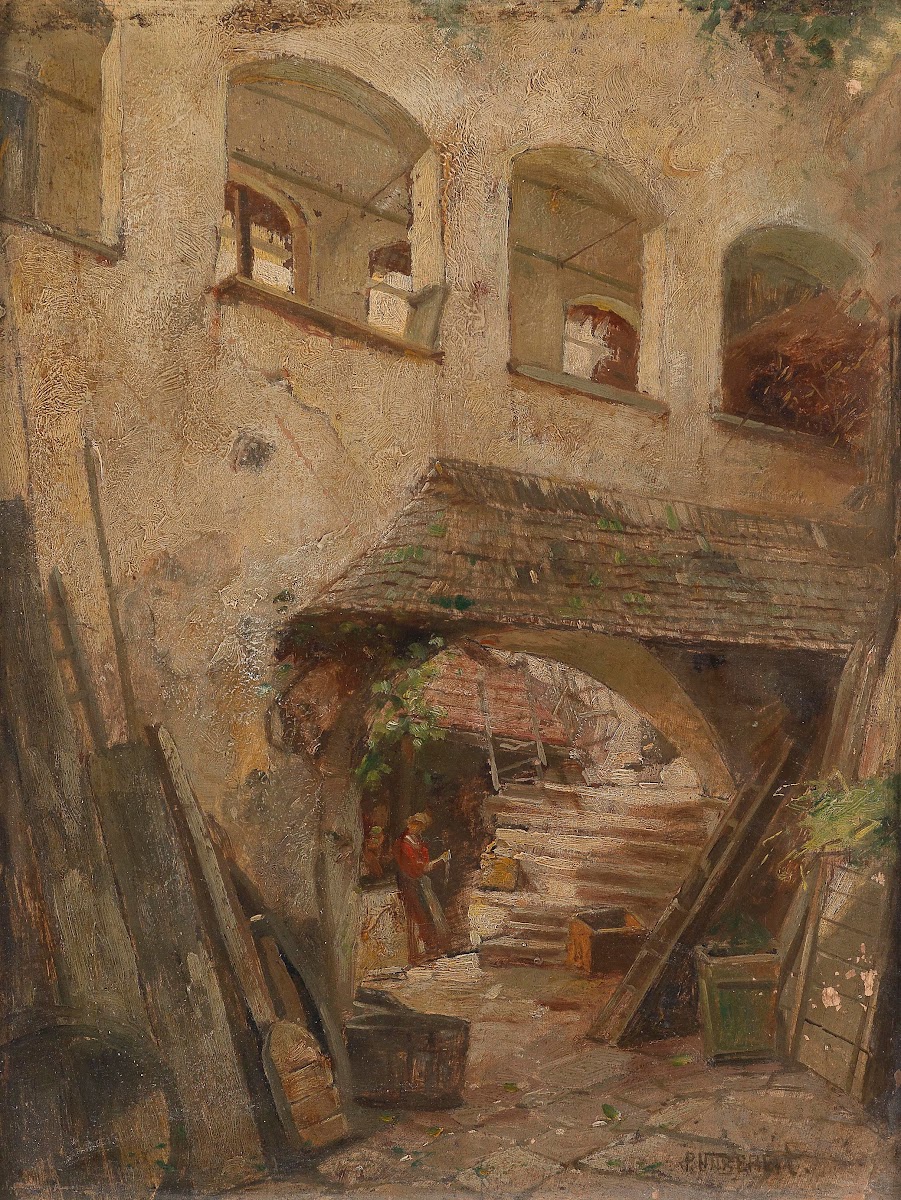 Blick in einen Innenhof in der Wachau