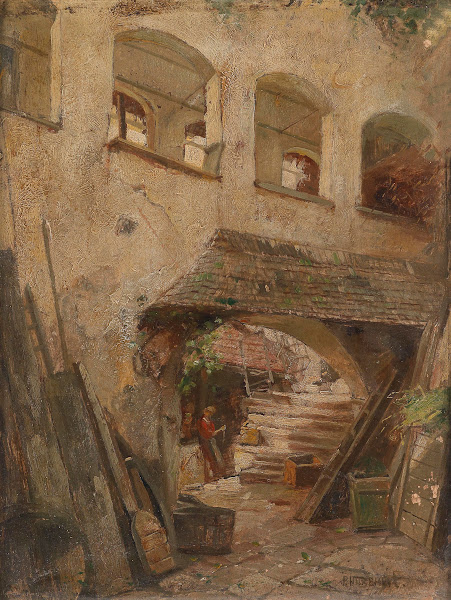Blick in einen Innenhof in der Wachau