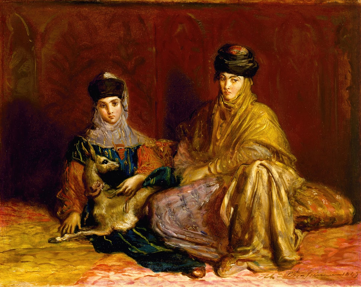 Woman and Little Girl of Constantine with a Gazelle 1849