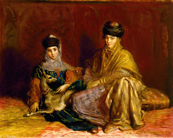 Woman and Little Girl of Constantine with a Gazelle 1849