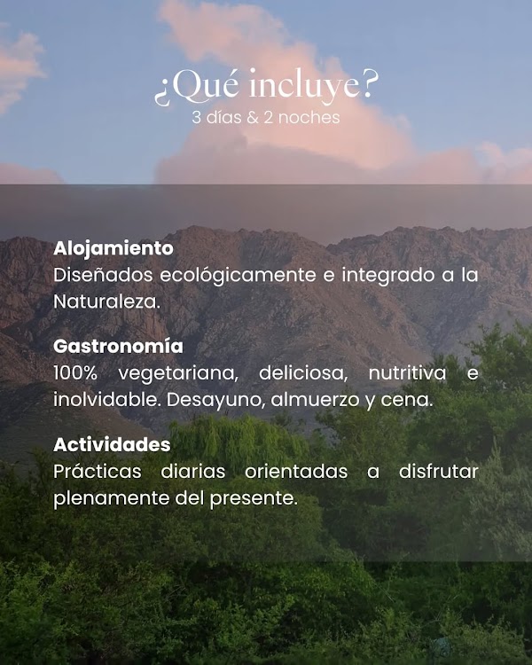 Retiro de Bienestar Experiencia Traslasierra