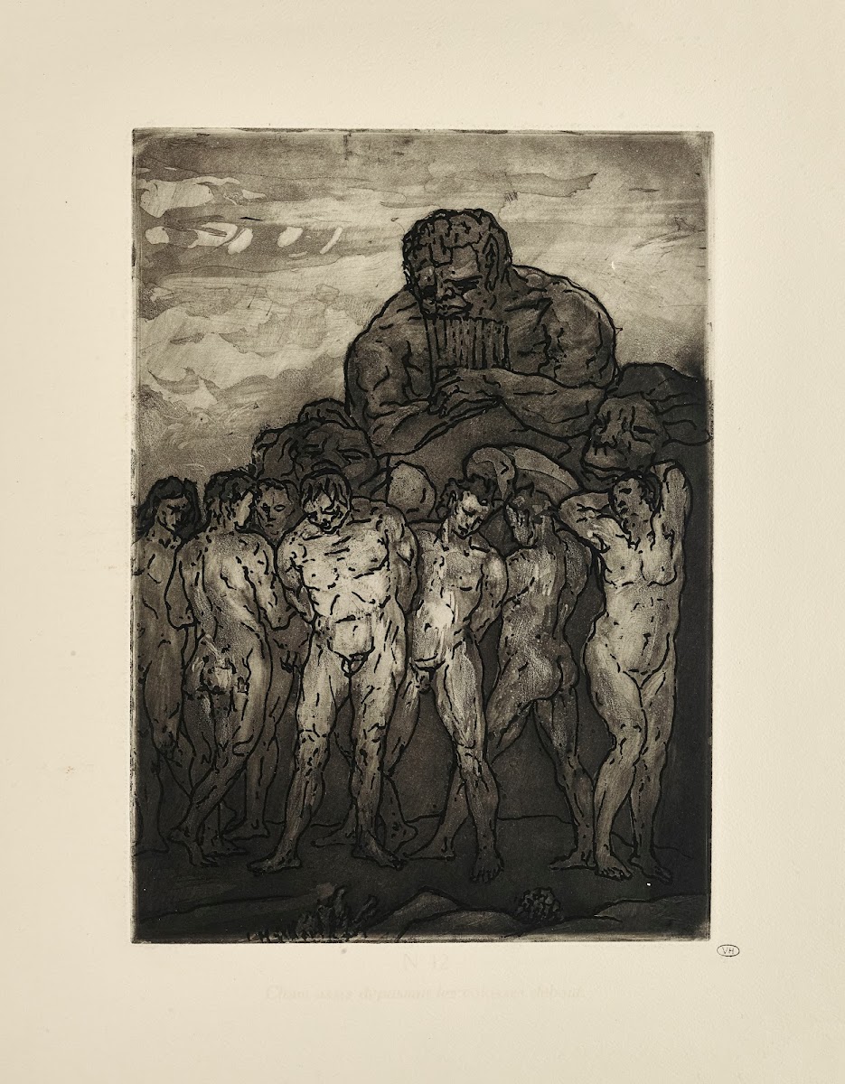 N 12  Cham assis dépassait les colosses debout 1935