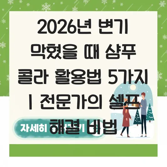 변기 막혔을 때 샴푸나 콜라를 활용해 셀프로 뚫는 확실한 방법 대표 이미지