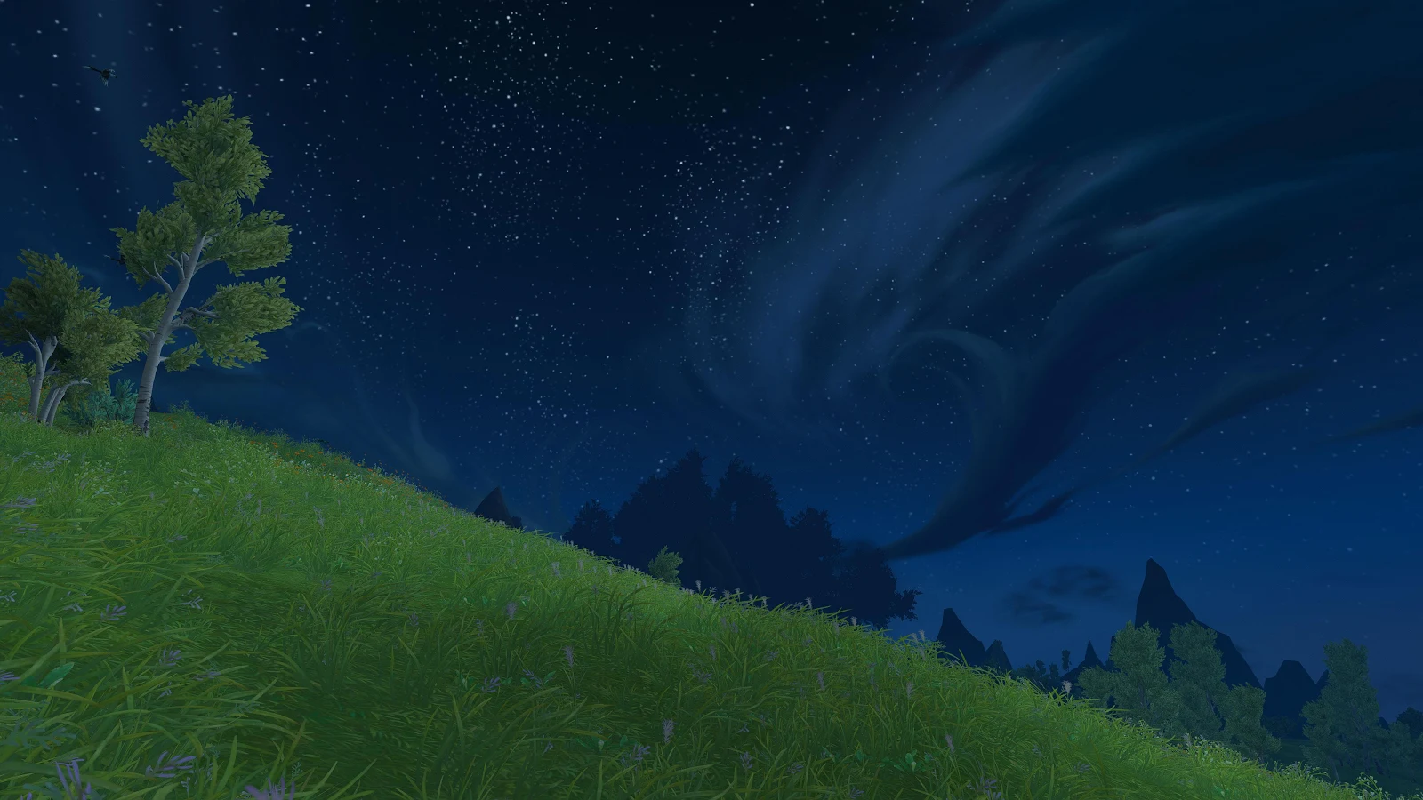 World Of Warcraft Starry Night - Gaming Screenshot 4K Wallpaper (3840x2160)