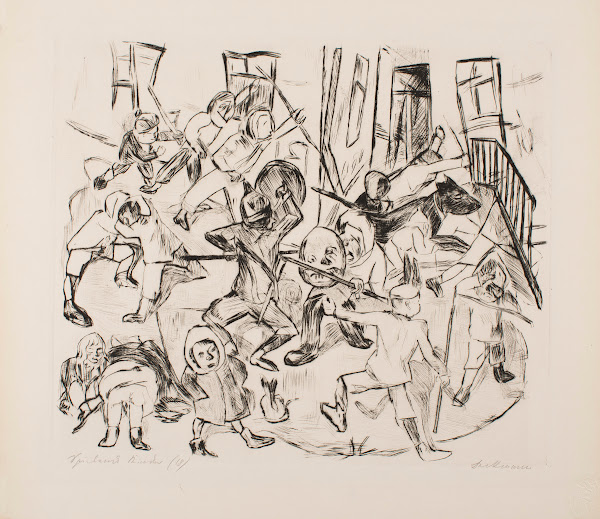 Playing Children Broad Format plate 16 from the portfolio Faces 1918