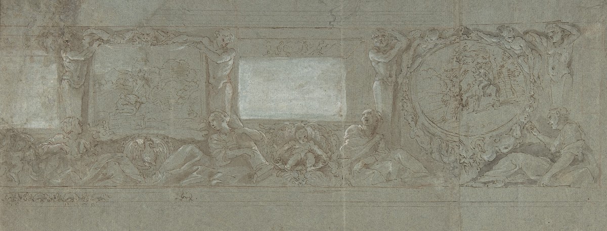 Design for a Wall Decoration with the Sacrifice of Abraham and the Flight into E