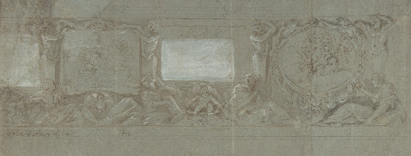 Design for a Wall Decoration with the Sacrifice of Abraham and the Flight into E