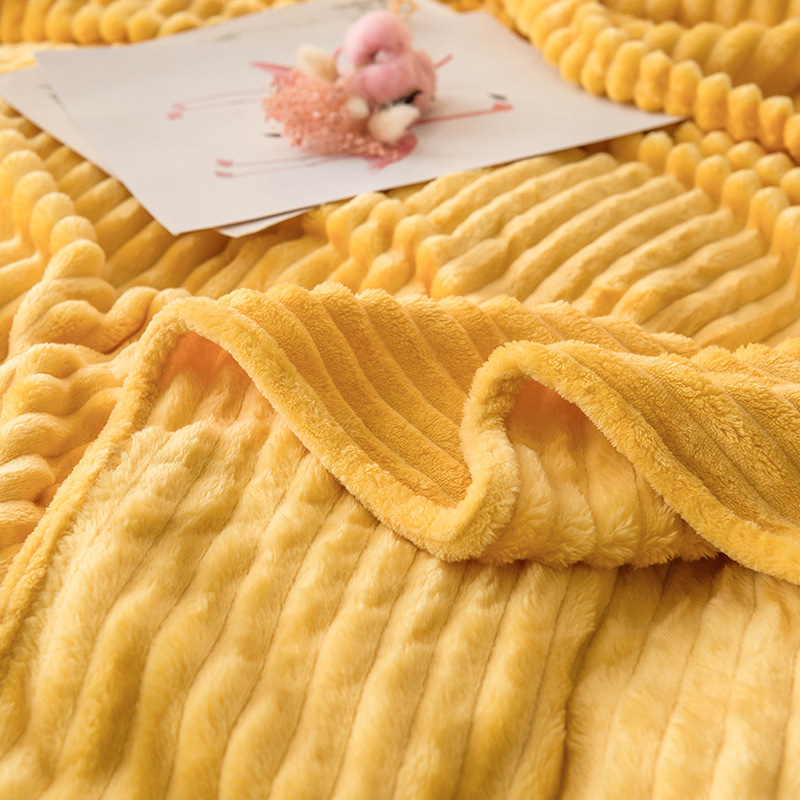 Solid Coral Fleece Blanket