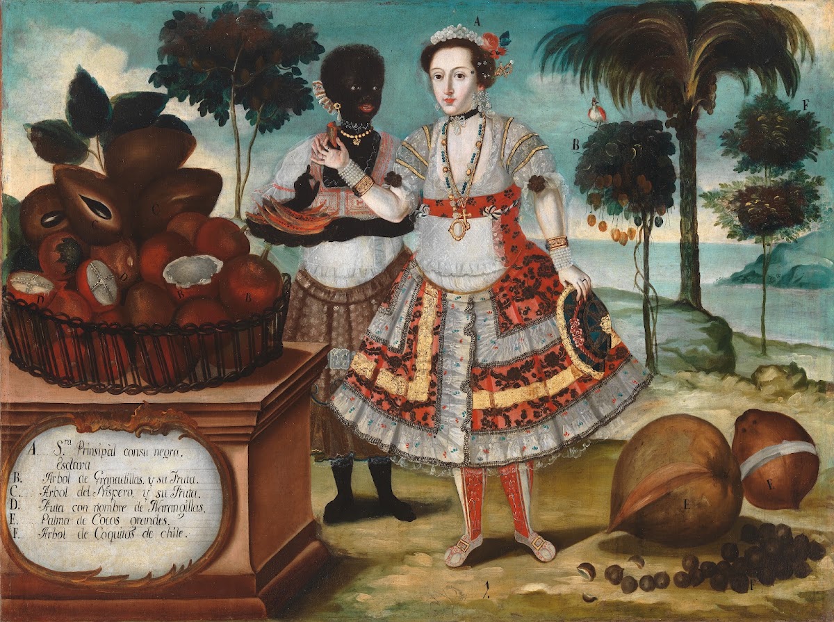 Noble Woman with Her Black Slave circa 1783